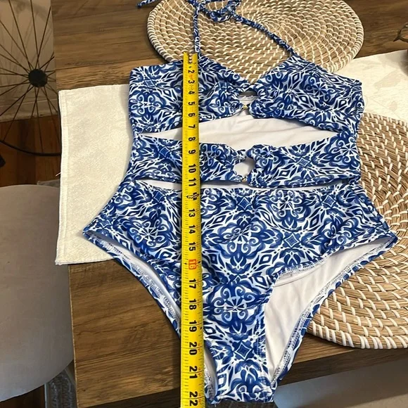 Maar Blue Patterned Swimsuit